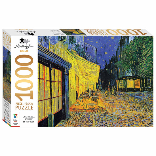 Mindbogglers Gold 1000pc Jigsaw Cafe Terrace by Van Gogh
