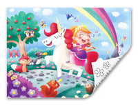 hape-double-sided-colour-puzzle-24pc-unicorn-and-friends