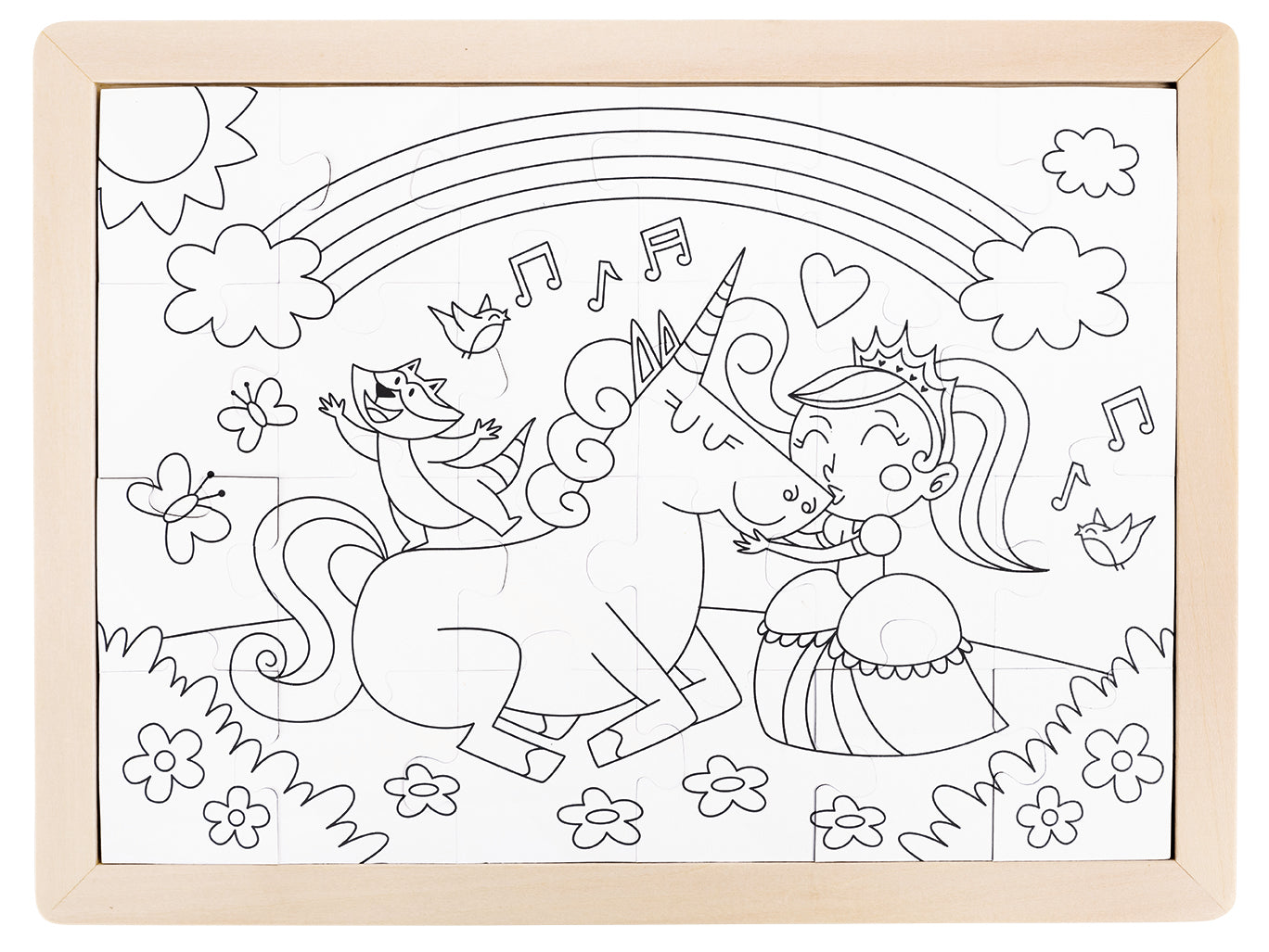 hape-double-sided-colour-puzzle-24pc-unicorn-and-friends