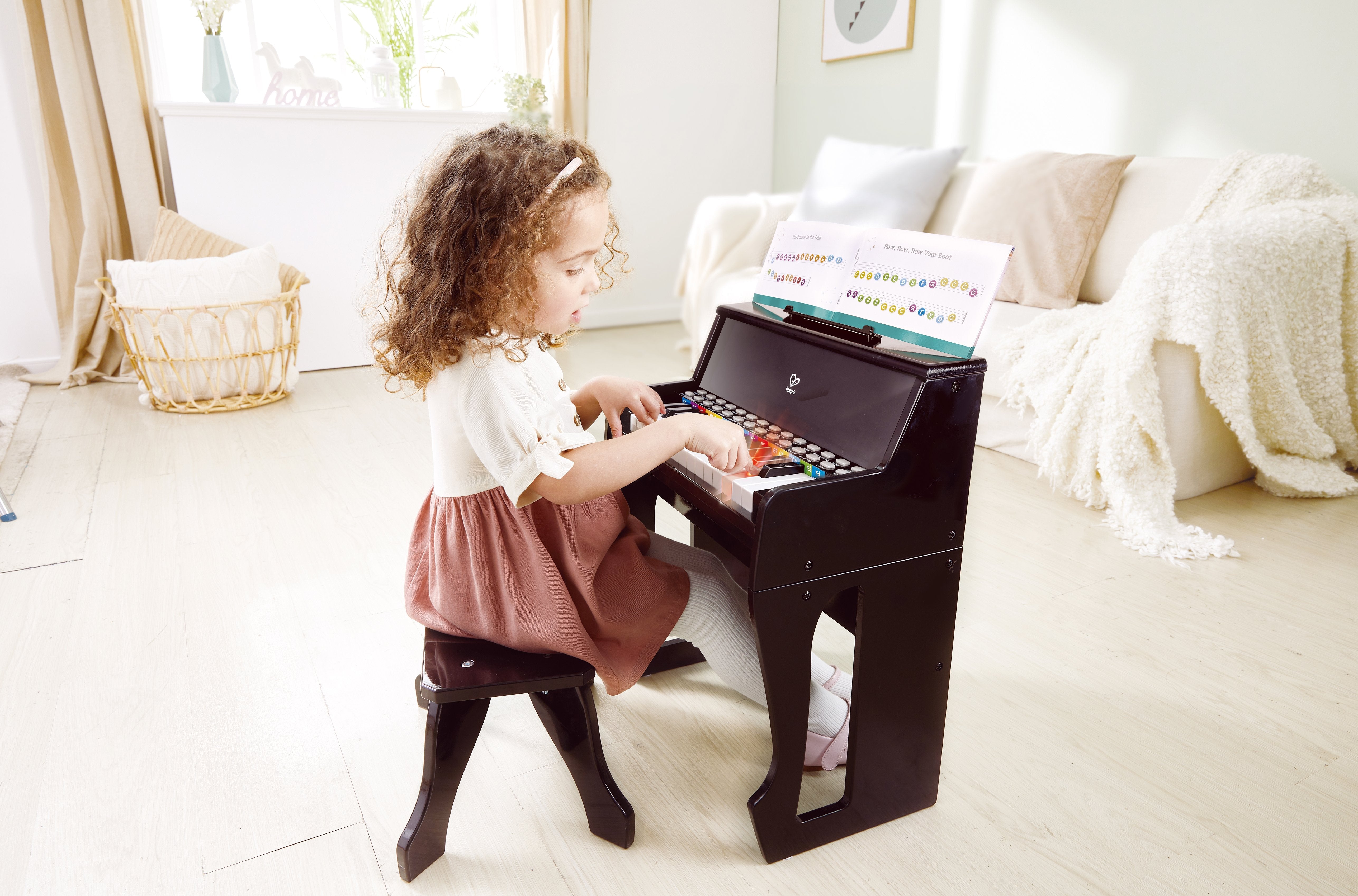 hape-learn-with-lights-black-piano-with-stool