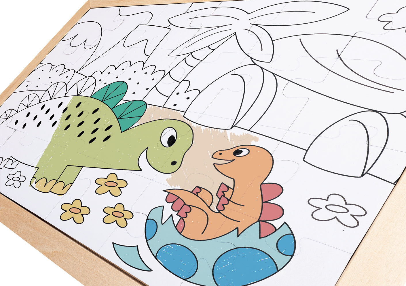 hape-double-sided-colour-puzzle-24pc-dinosaurs