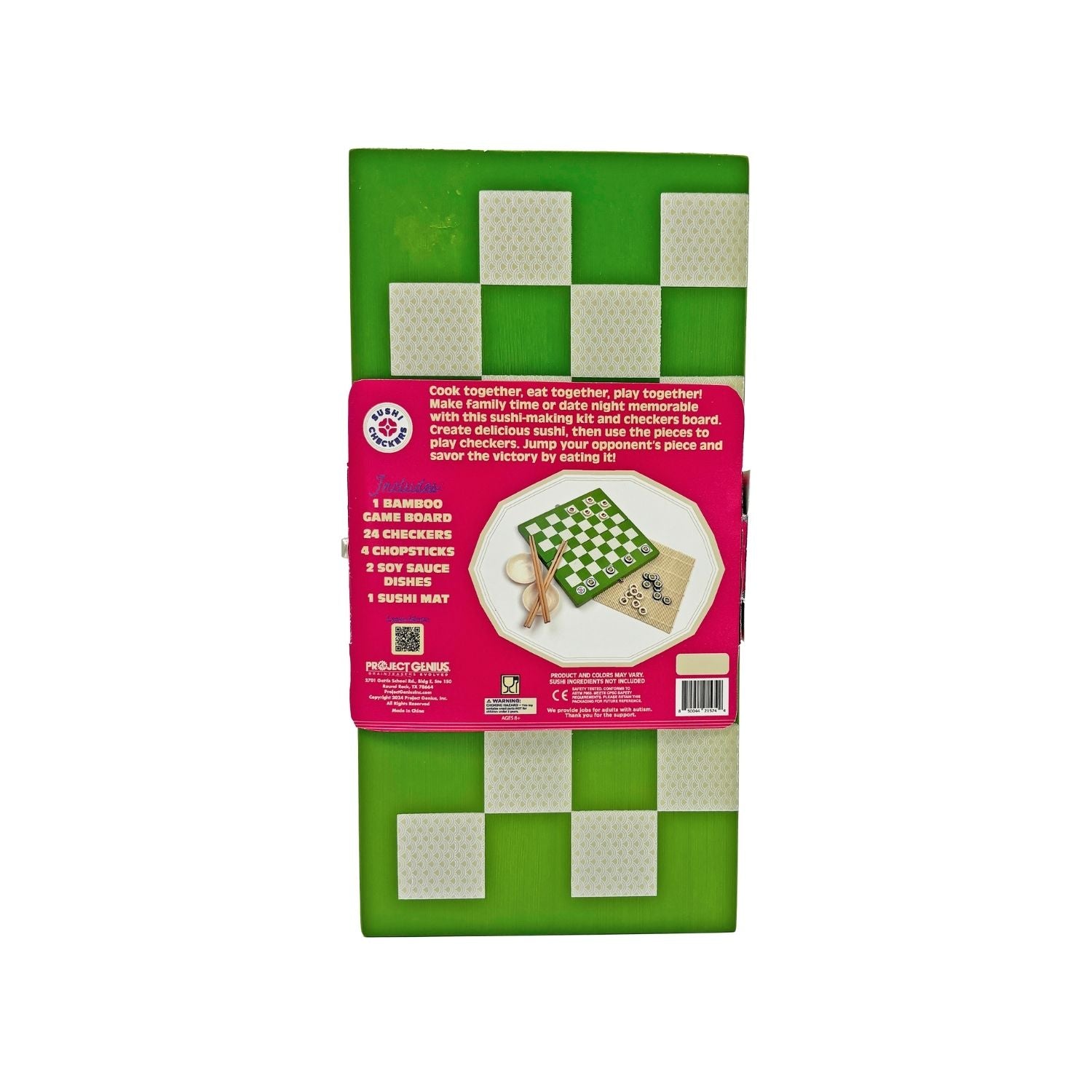 Project Genius Sushi Checkers 2-Player Strategy Game Toys