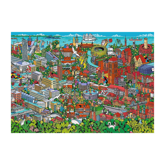 Trefl Tri-City 40th Anniversary 1000-Piece Jigsaw Puzzle