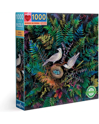 eeBoo 1000pc Puzzle: Birds in Fern Adult Jigsaws