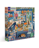 eeBoo 1000pc Puzzle: Blue Kitchen