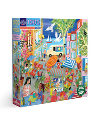 eeBoo 1000pc Puzzle: Marketplace in France