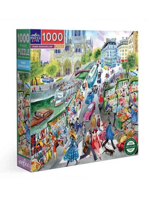 eeBoo Paris Bookseller 1000-Piece Jigsaw Puzzle