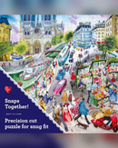 eeBoo 1000pc Puzzle: Paris Bookseller Adult Jigsaws