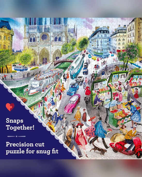 eeBoo Paris Bookseller 1000-Piece Jigsaw Puzzle