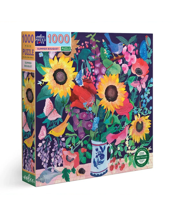 eeBoo Summer Bouquet 1000-Piece Jigsaw Puzzle