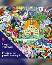 eeBoo 1000pc Puzzle Cottage at Dusk Square Adult Jigsaws