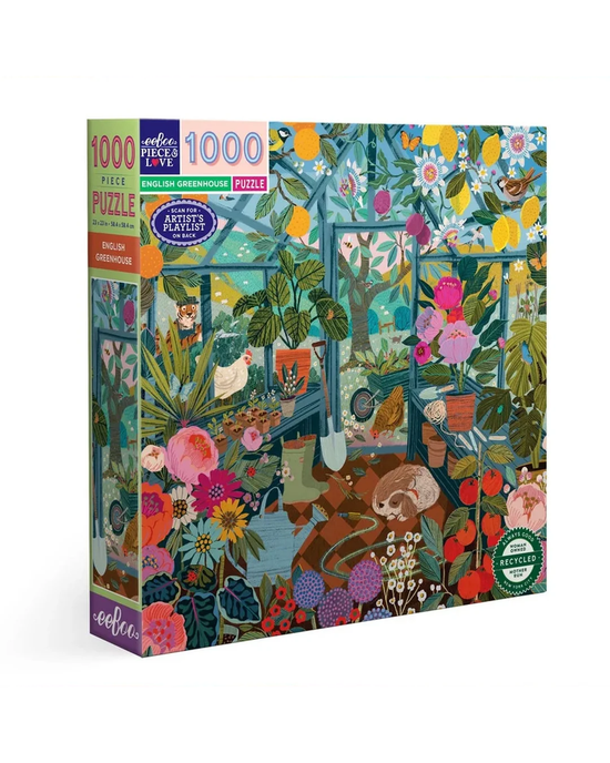 eeBoo English Greenhouse 1000-Piece Jigsaw Puzzle