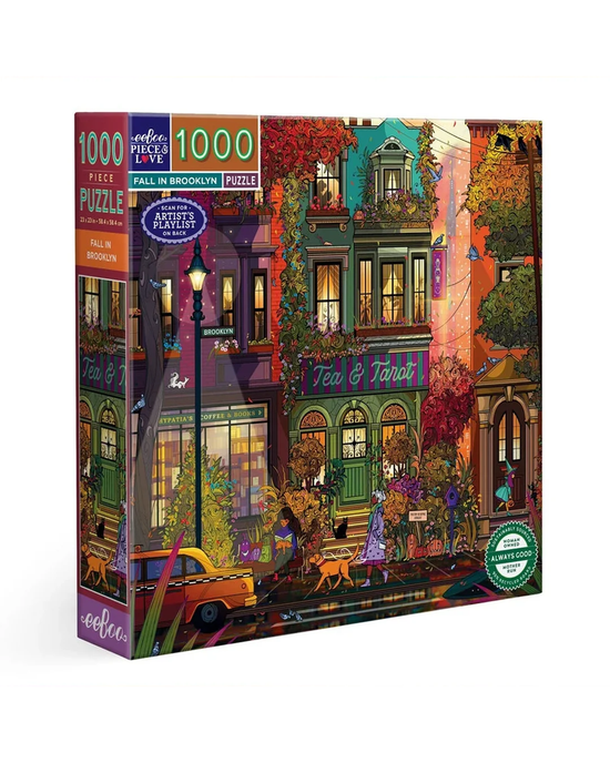 eeBoo Fall in Brooklyn 1000-Piece Jigsaw Puzzle