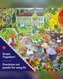 eeBoo French Flower Garden 1000-Piece Jigsaw Puzzle adult jigsaw puzzle