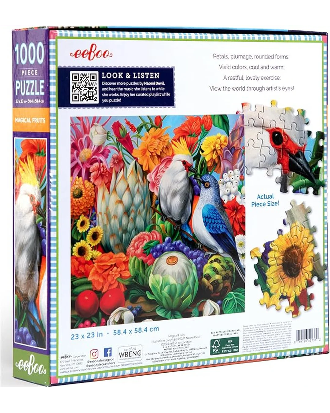eeBoo 1000pc Puzzle Magical Fruits Adult Jigsaws