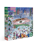 eeBoo New York City Ice Skaters 1000-Piece Jigsaw Puzzle adult jigsaw puzzle