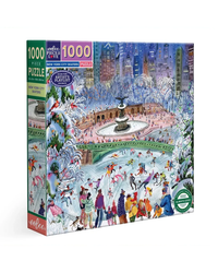 eeBoo New York City Ice Skaters 1000-Piece Jigsaw Puzzle adult jigsaw puzzle