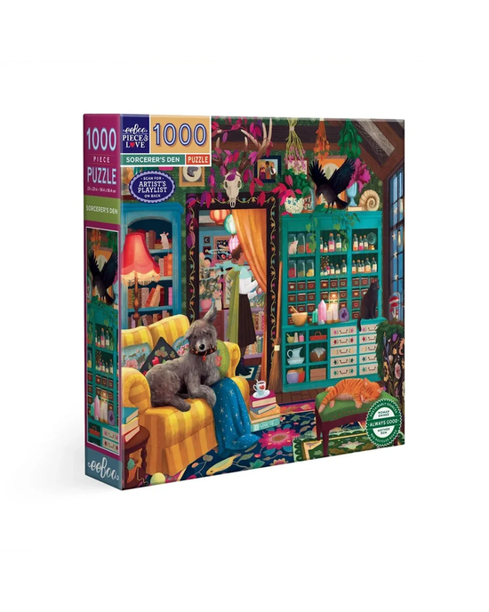 eeBoo Sorcerer's Den 1000-Piece Jigsaw Puzzle