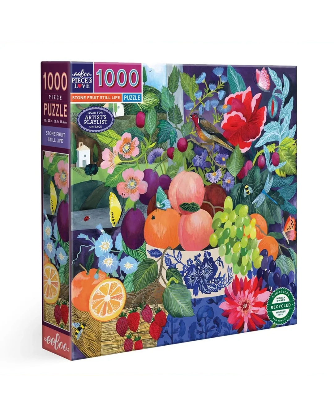 eeBoo 1000pc Puzzle Stone Fruit Still Life Square