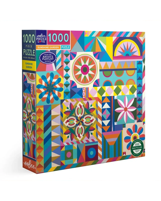 eeBoo Sunshine Garden 1000-Piece Jigsaw Puzzle