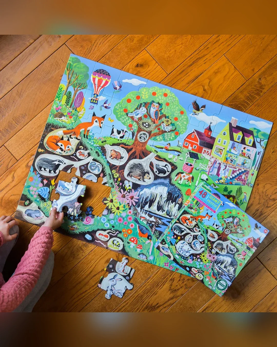 eeBoo Within the Country 48-Piece Giant Puzzle
