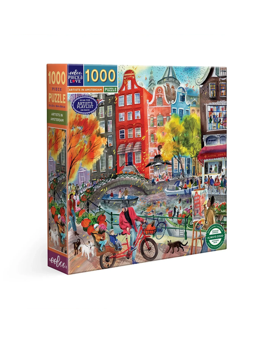 eeBoo Artists in Amsterdam 1000-Piece Jigsaw Puzzle