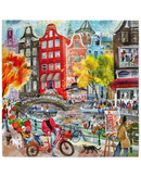 eeBoo Artists In Amsterdamn 1000-Piece Jigsaw Puzzle Adult Jigsaws
