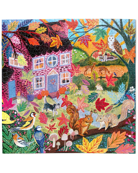 eeBoo Autumn Cottage 1000-Piece Jigsaw Puzzle