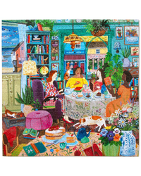 eeBoo Books & Tea By The Sea 1000-Piece Jigsaw Puzzle Adult Jigsaws