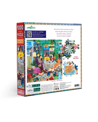 eeBoo Books & Tea By The Sea 1000-Piece Jigsaw Puzzle Adult Jigsaws