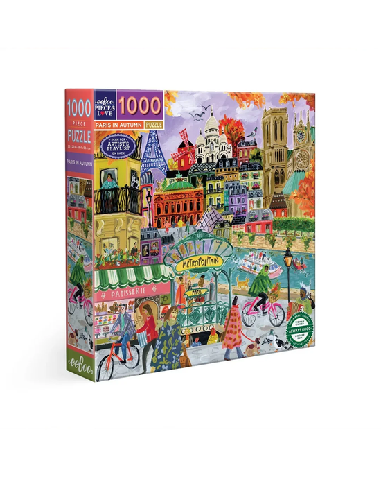 eeBoo Paris in Autumn 1000-Piece Jigsaw Puzzle
