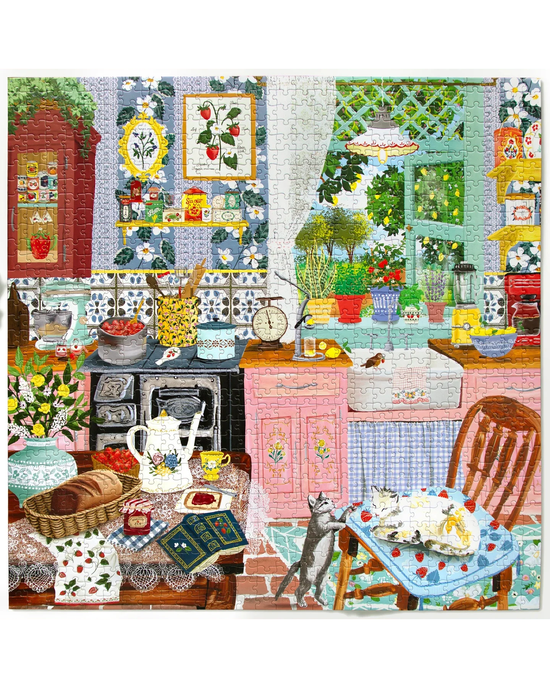 eeBoo Strawberry Kitchen 1000-Piece Jigsaw Puzzle