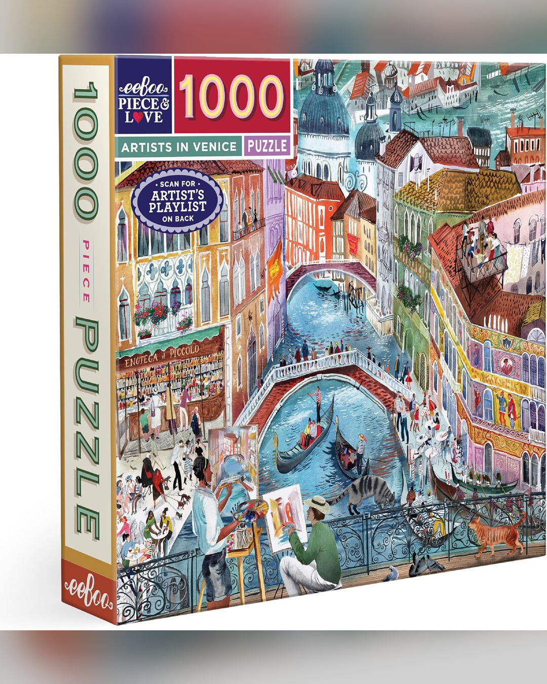 eeBoo 1000pc Puzzle: Artists In Venice