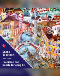 eeBoo 1000pc Puzzle: Artists In Venice
