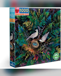 eeBoo 1000pc Puzzle: Birds in Fern