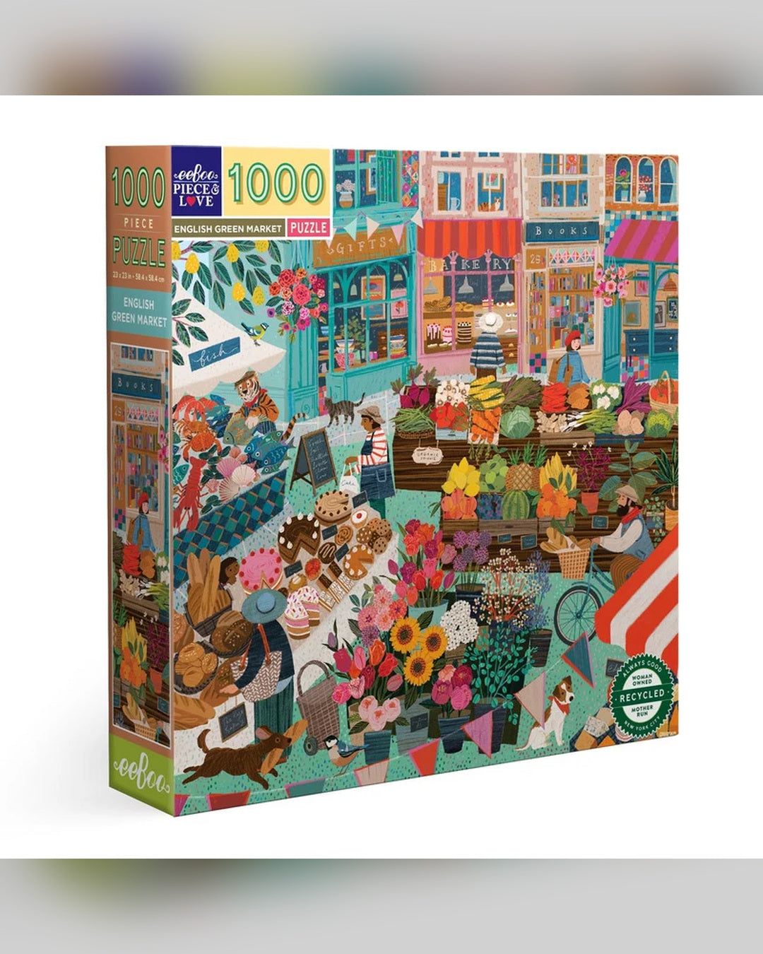 eeBoo 1000pc Puzzle: English Green Market