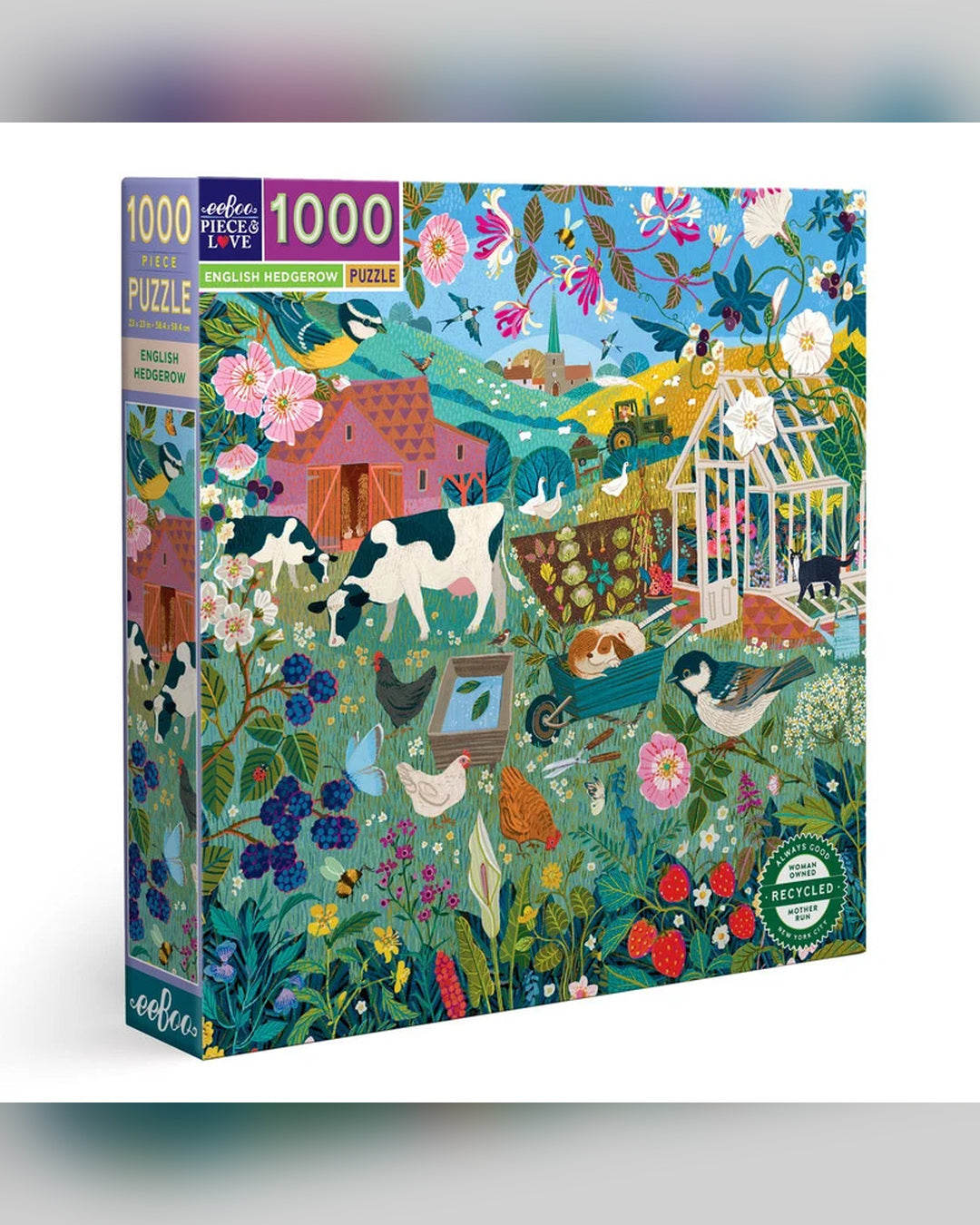 eeBoo 1000pc Puzzle: English Hedgerow