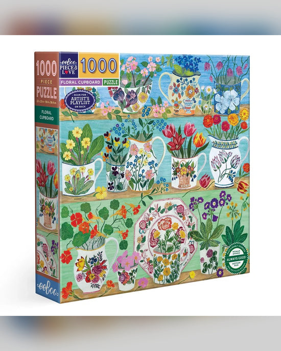 eeBoo 1000pc Puzzle Floral Cupboard