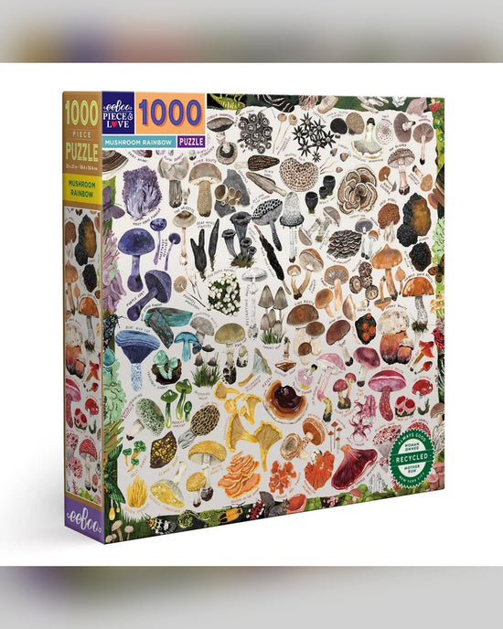 eeBoo 1000pc Puzzle: Mushroom Rainbow