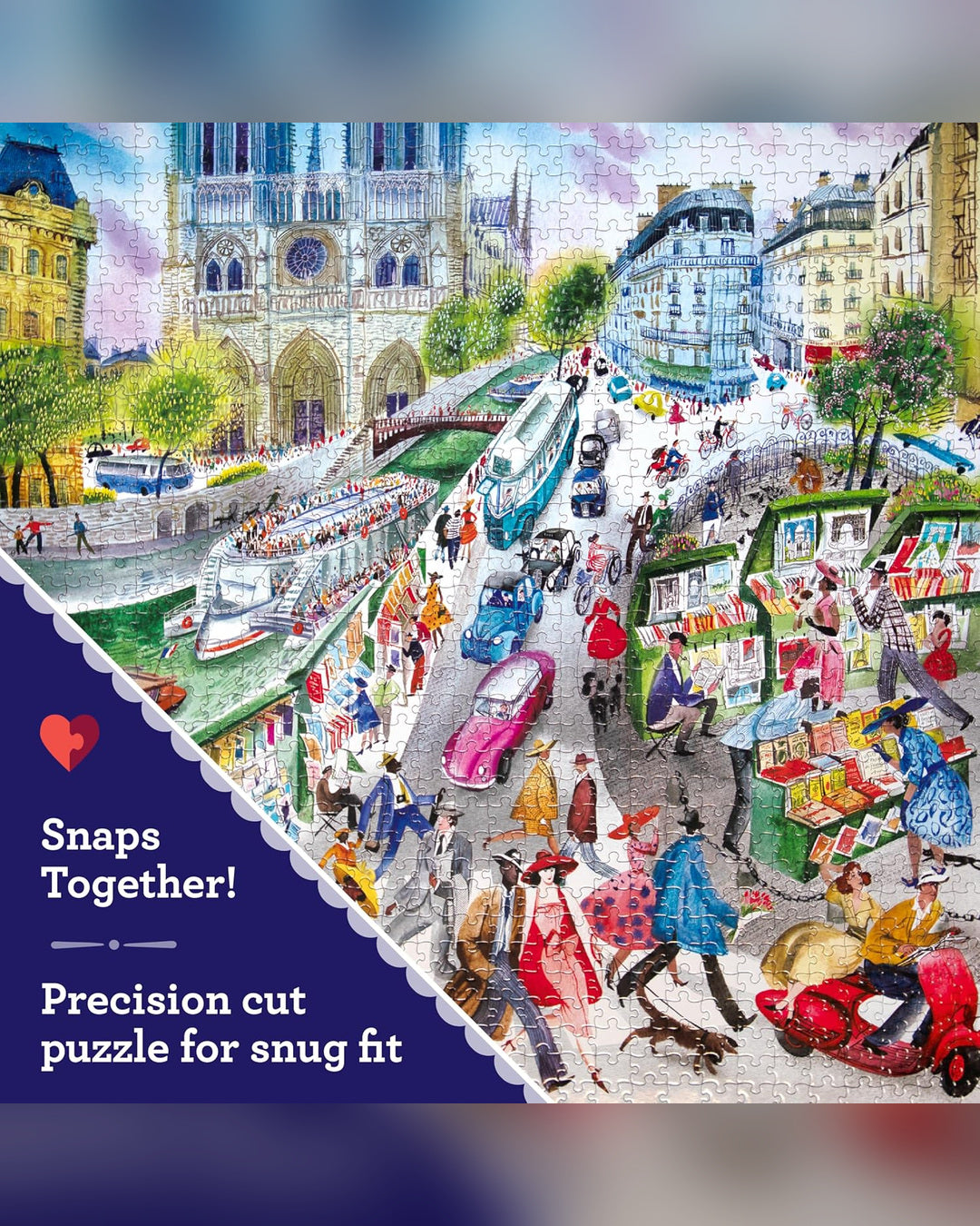 eeBoo 1000pc Puzzle: Paris Bookseller