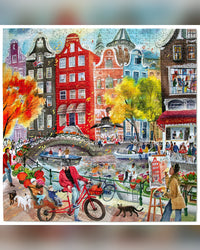 eeBoo Artists In Amsterdamn 1000-Piece Jigsaw Puzzle
