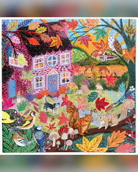 eeBoo Autumn Cottage 1000-Piece Jigsaw Puzzle