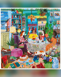 eeBoo Books & Tea By The Sea 1000-Piece Jigsaw Puzzle