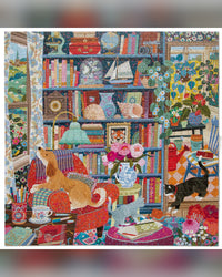 eeBoo English Cottage Library 1000-Piece Jigsaw Puzzle