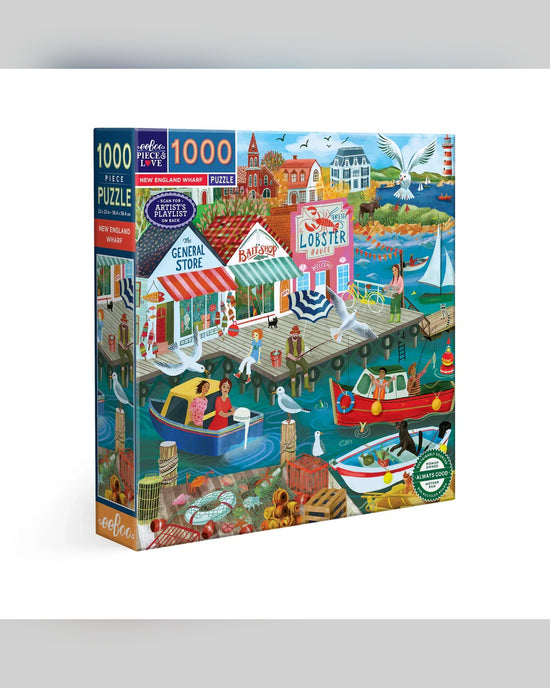 eeBoo New England Wharf 1000-Piece Jigsaw Puzzle