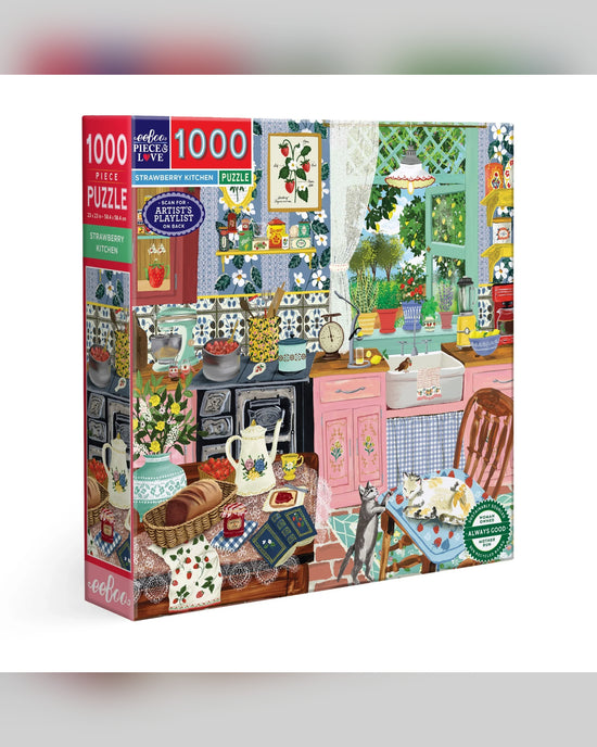 eeBoo Strawberry Kitchen 1000-Piece Jigsaw Puzzle