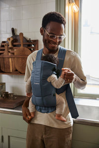BabyBjorn Baby Carrier Mini Cotton- 0-12 Months Vintage Indigo