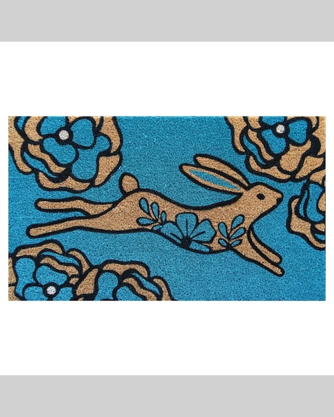 Floral Rabbit Coir Doomat
