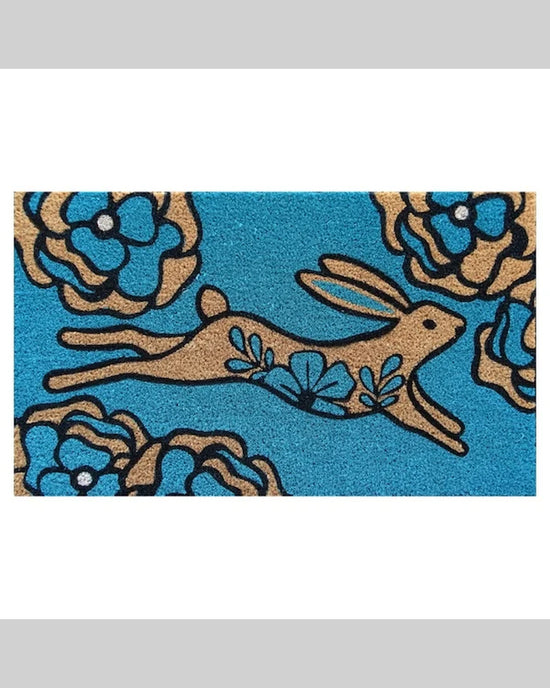 Floral Rabbit Coir Doomat