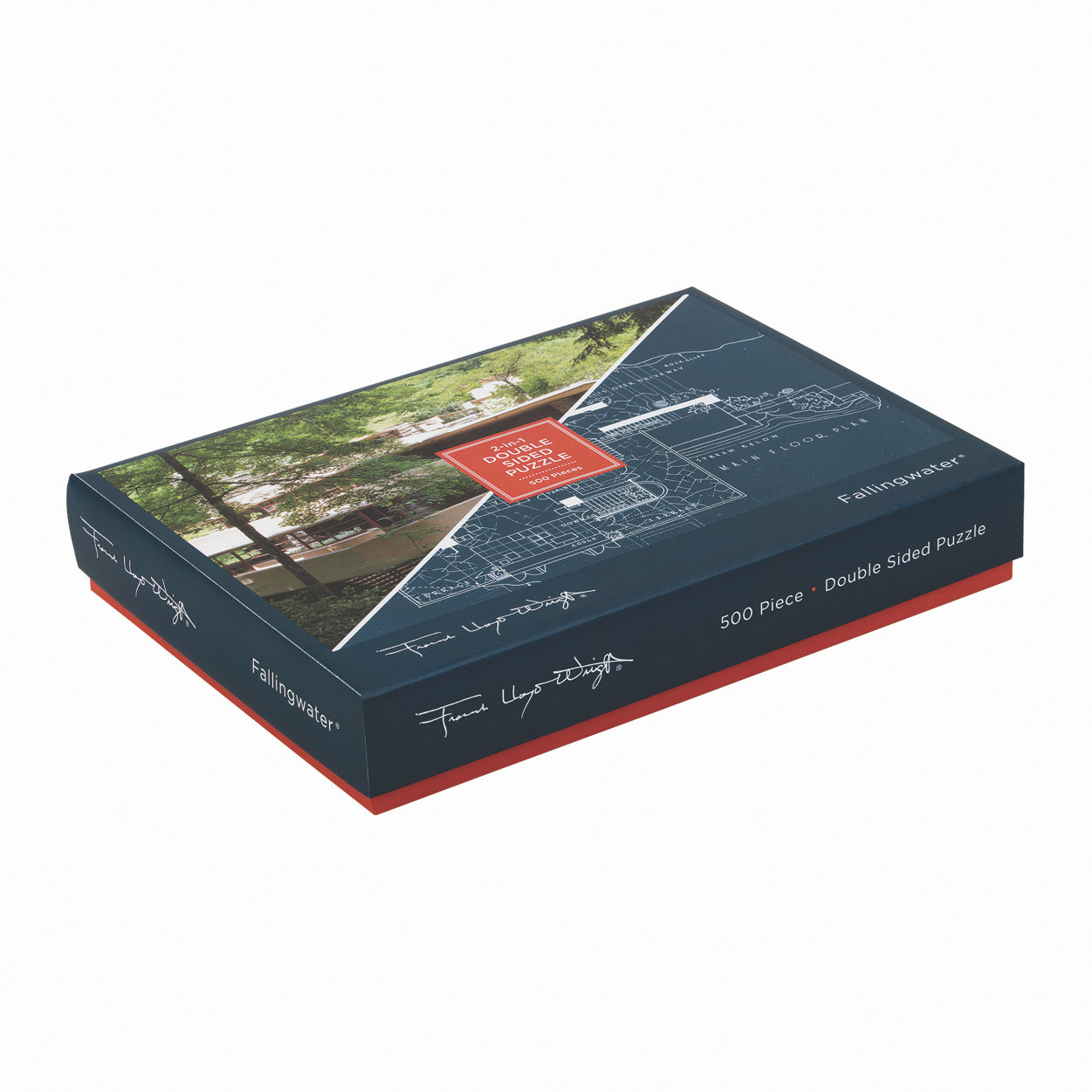 FRANK LLOYD WRIGHT FALLINGWATER 2-SIDED 500 PIECE PUZZLE